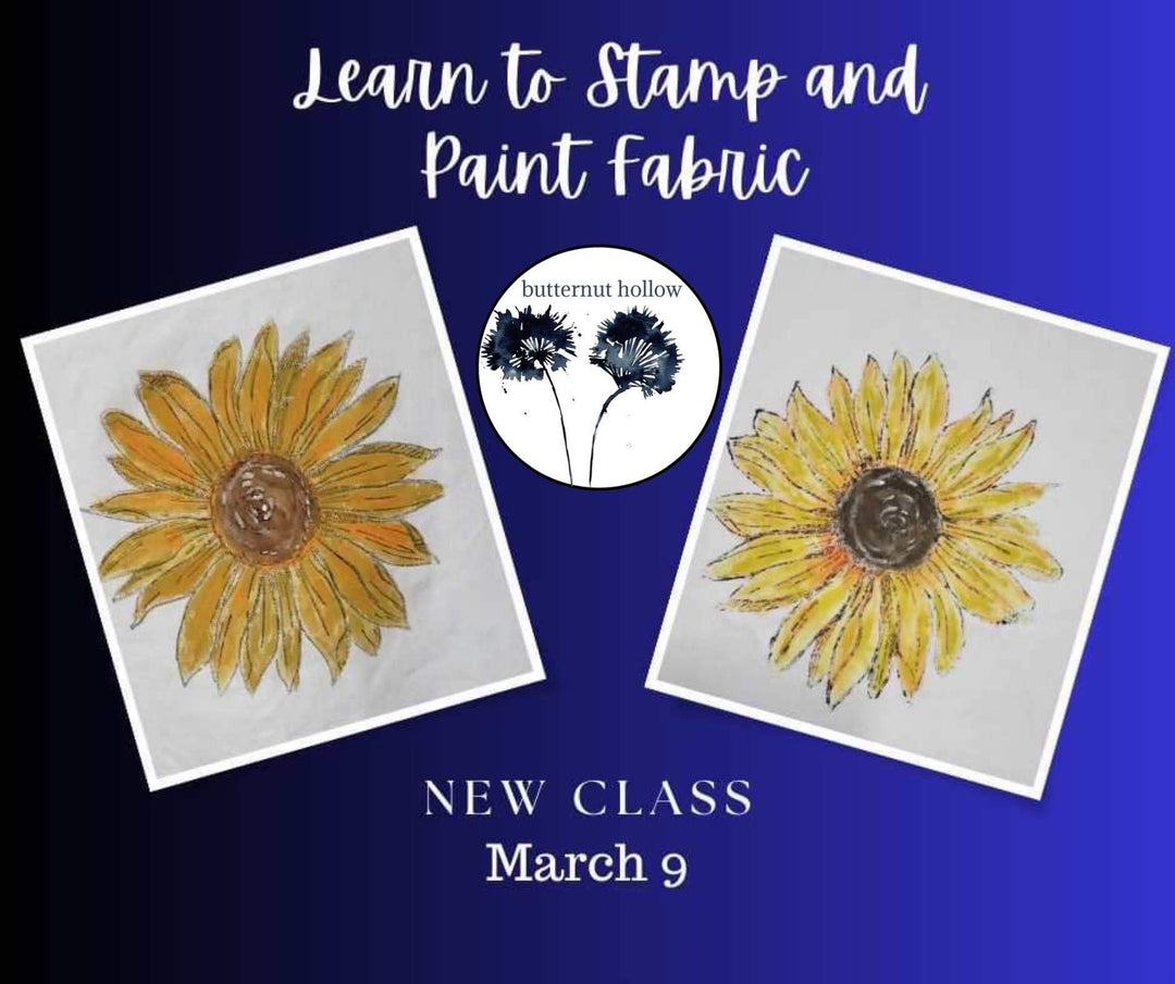 Fabric Stamping & Painting Class - March 9 - ENDED