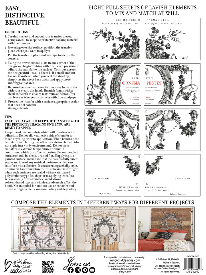 IOD Designs Transfer - Cosettte 12" x 16"  Pad