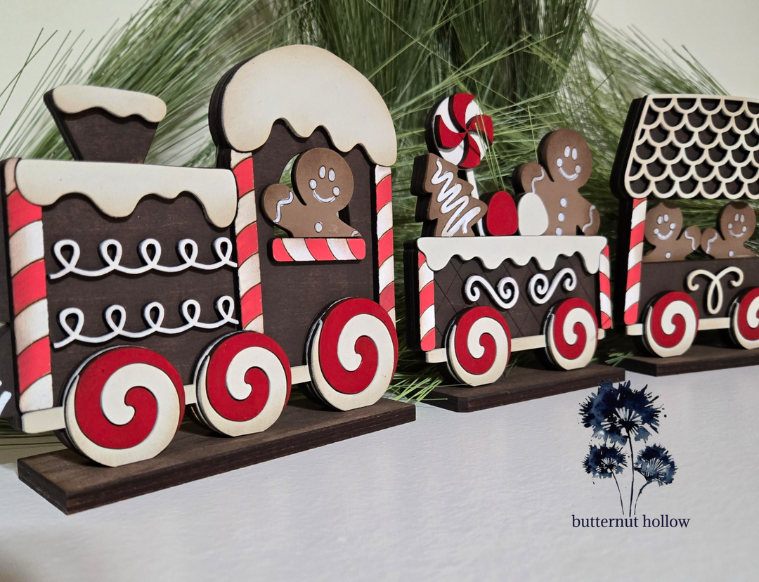 Gingerbread Train Design DIY Kit - Gingerbread Train Set – Butternut Hollow