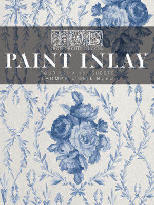 IOD Designs Paint Inlay - Trompe L'oeil Bleu 12" x 16" pad