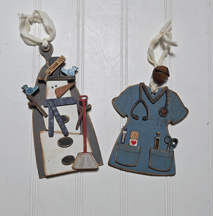 DIY Kit - Scrub Life or Snowman Ornament