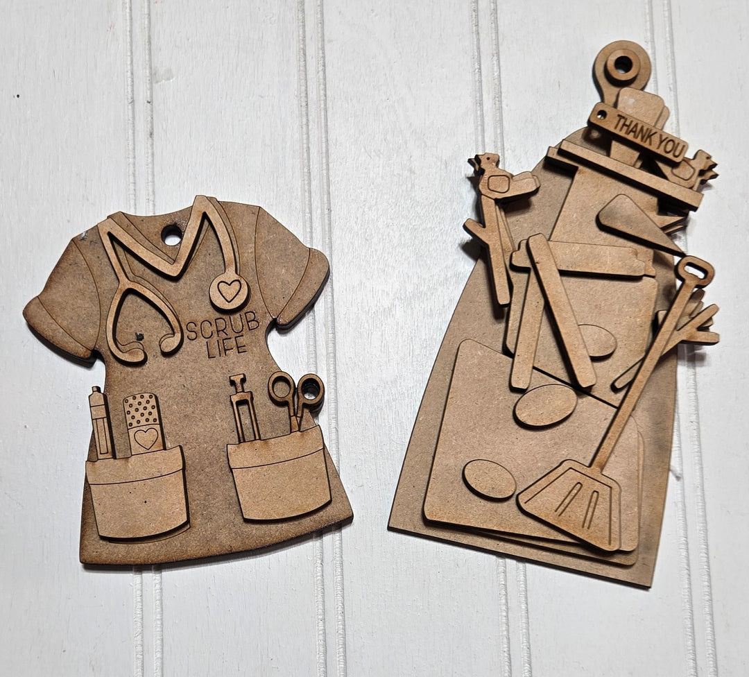 DIY Kit - Scrub Life or Snowman Ornament