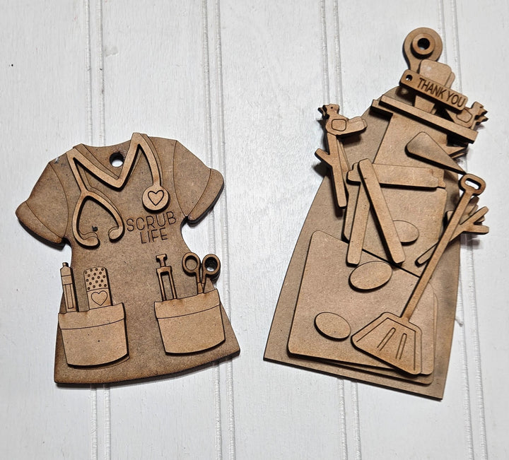 DIY Kit - Scrub Life or Snowman Ornament