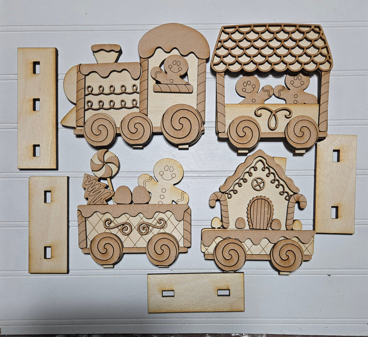 DIY Kit - Gingerbread Train Set